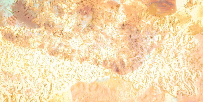 Decorative Artwork Blending Ebru Aquatic and Clay Effects