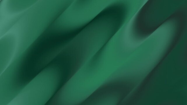 Abstract dark emerald green soft fluid wave liquid gradient motion background loop video for cinematic backdrop