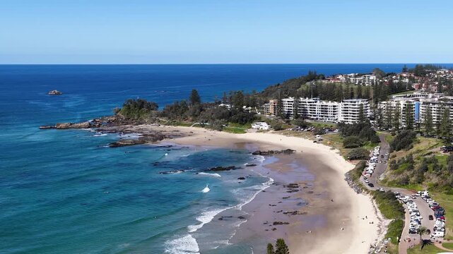 Aerial View of Flynns Beach and Coastal Resorts in Port Macquarie