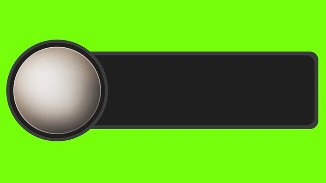 Lower Third Metallic Circle Banner Overlay Green Screen Motion Graphic