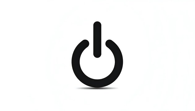 Black minimalist headphones icon design.