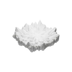 Obraz premium White Jagged Crystalline Geometric Platform Texture