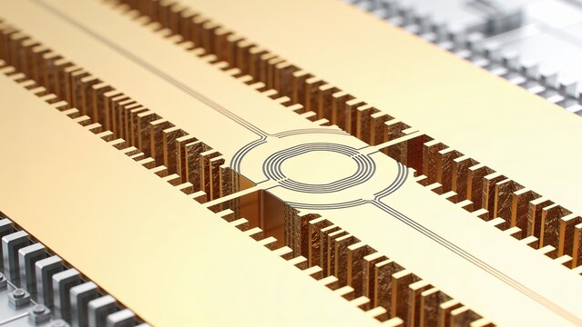 Gold-plated microelectronic sensor component with etched patterns