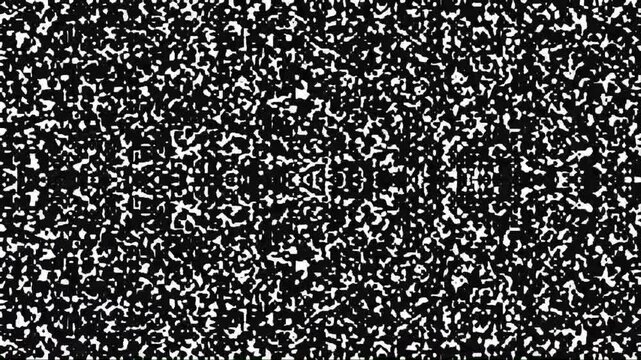 Chaotic black and white static pattern filling a screen surface with digital interference and grainy texture