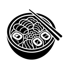 Sushi vector silhouette © Menhikki