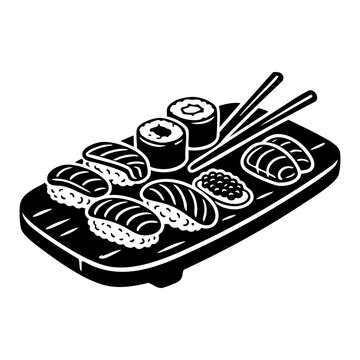 Sushi vector silhouette