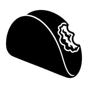 Taco vector silhouette