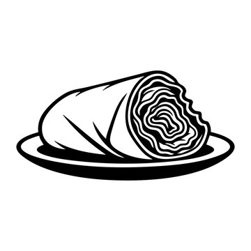 Burrito vector silhouette