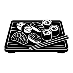 Sushi vector silhouette © Menhikki