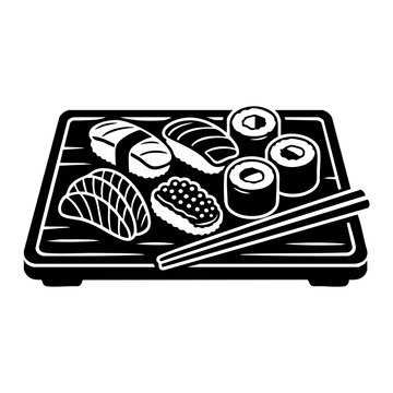 Sushi vector silhouette