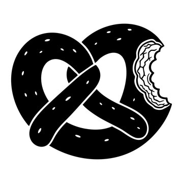 vector pretzel silhouette