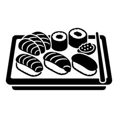 Sushi vector silhouette © Menhikki
