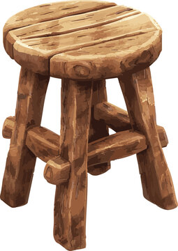 Rustic Wooden Stool A Charming and Sturdy Piece of Furniture for Any Rustic Setting