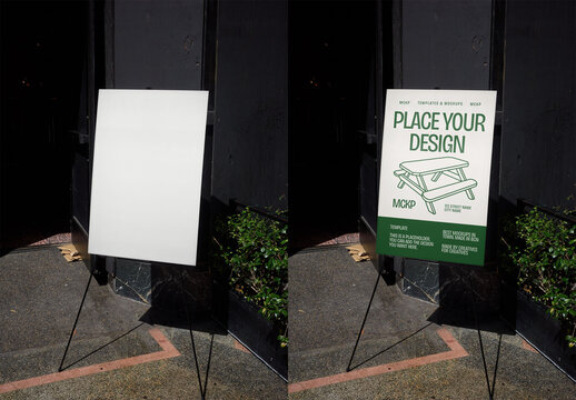 Mockup Of Customized Freestanding Advertisement