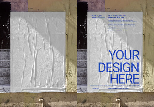 Mockup Of Customizable Vertical Poster