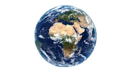 Planet Earth Globe Showing Africa and Europe View Isolated Cutout Element Transparent PNG Design Asset © creativestock