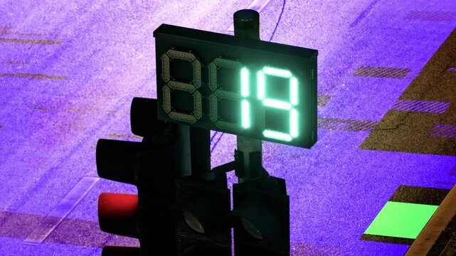 traffic lights at a on sathorn road in bangkok with code and data overlayed onto the road