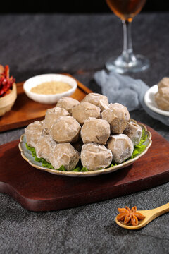Handmade Chaoshan Beef Meatballs Traditional Chinese Cuisine Studio Food Photography