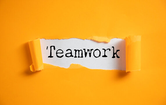 teamwork text on paper
