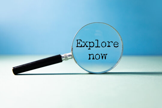 Modern black button with explore now