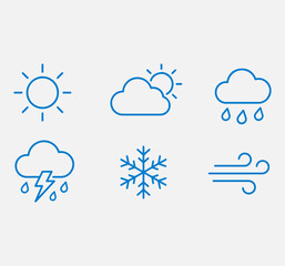 Obraz premium weather icons set