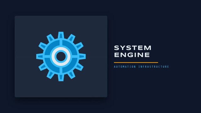 Modern 2D Flat Vector Illustration of a System Engine Gear Icon for Automation Infrastructure and Industrial Technology Design