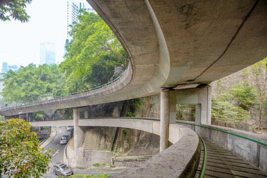 Concrete Overpass at a Hong Kong Transport Interchange