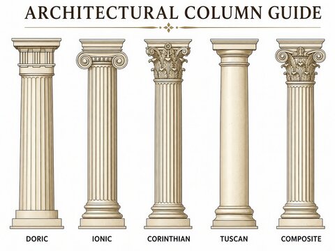 Architectural Column Guide: Doric, Ionic, Corinthian, Tuscan & Composite