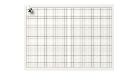 Grid paper note pinned with a silver pushpin in the corner © Chanapat
