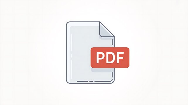 Flat pdf document file icon illustration