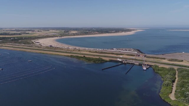 Brouwersdam (Zuid-Holland, The Netherlands) | Drone