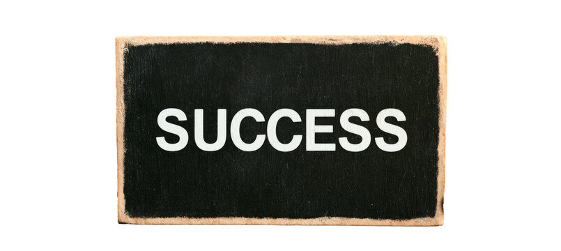 Success word text sign. Generative AI technology.	

