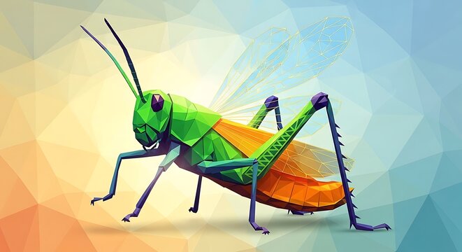 geometric art of a Grasshopper