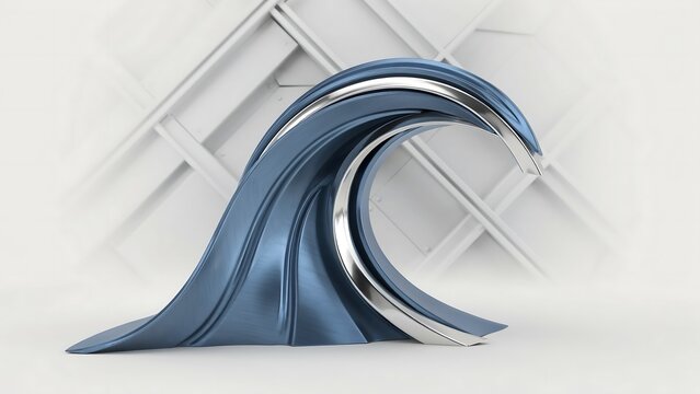 Blue and white gradient 3 d spiral tunnel effect