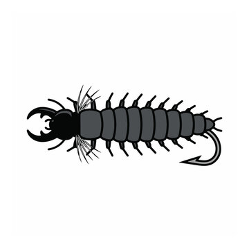 Hellgrammite fishing fly lure for trout and bass