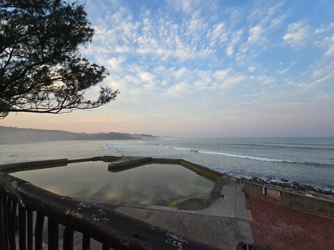 
coastal landscape, ocean view, tidal pool, rock pool, seawater pool, coastline, seashore, ocean waves, sea water, scenic coast, rocky shore, beach view, scenic ocean, coastal scenery