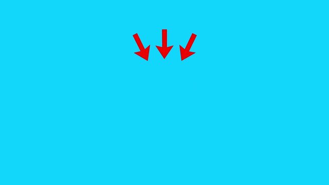 data input indicator with animated arrows and ripple effect.