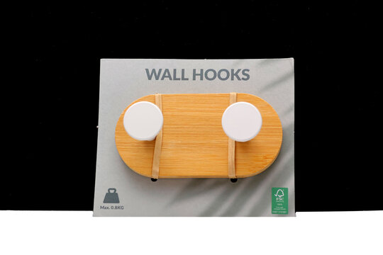 pat&egrave;re double en bois de Wall Hooks