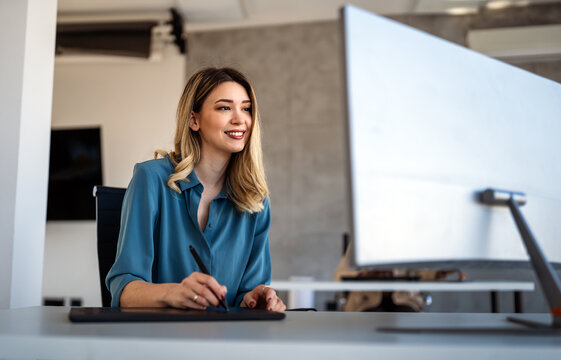 Successful happy Asian diverse business woman, startup coworker or software programmer engineer