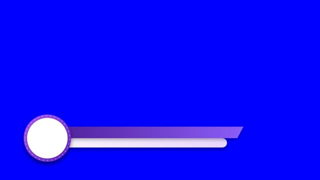 Purple lower third with circular profile frame