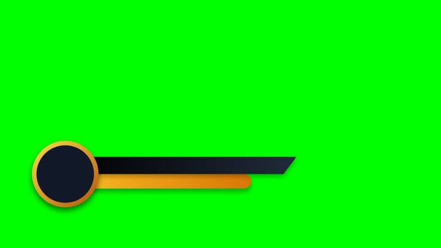 Lower third banner with circular logo placeholder
