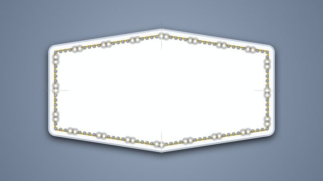 Elegant pearl and gold chain frame border design