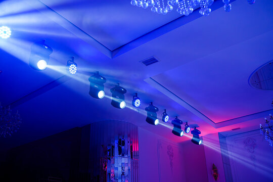 Colorful light show at luxury event celebration, vibrant night party and entertainment concert concept