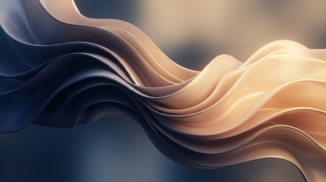 Close-up abstract gradient waves with soft lighting, seamless texture for modern digital and print projects, evoking fluidity and elegance.