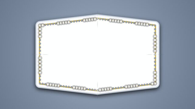 Elegant pearl frame border on a clean background