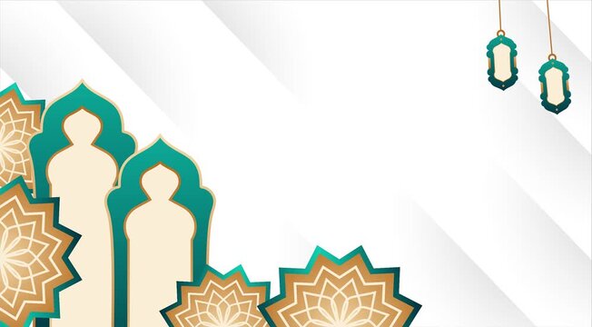 Islamic Arch Mosque Ramadan Theme Motion Background Animation