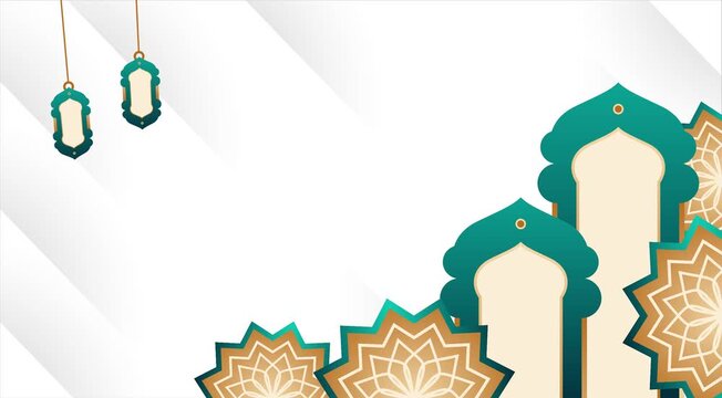 Islamic Arch Mosque Ramadan Theme Motion Background Animation