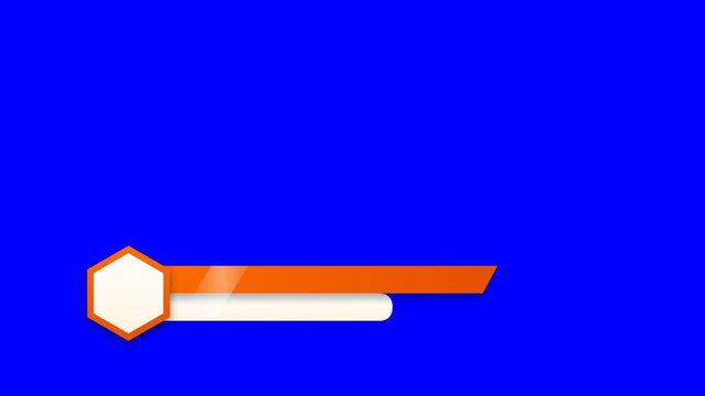 Hexagon lower third banner for broadcast design