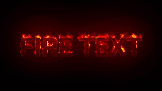 Fire Text Animation