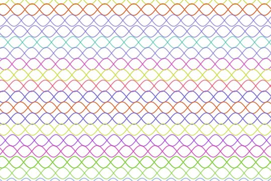 Close-up of colorful wire mesh fence with pattern